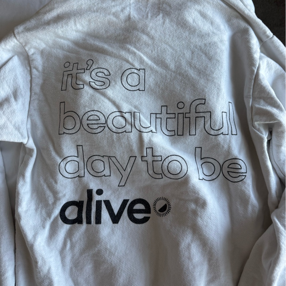 Whitney Simmons brand white hoodie